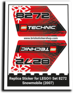 Replica Sticker voor Set 8272 - Snowmobile