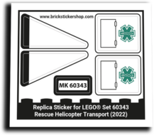 Replacement Sticker for Set 60343 - Rescue Helicopter Transport