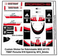 Custom Sticker - Porsche 919 Hybrid door SFH_Bricks