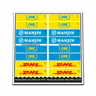 Custom Sticker - Container Sheet 04 for Maersk Container Ship