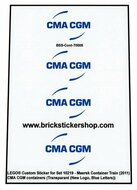 Custom Sticker - Container CMA-CGM (New Logo, Blue Letters)