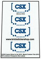 Custom Sticker - Container CSX (Blue Letters)