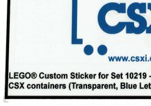 Custom Sticker - Container CSX (Blue Letters)