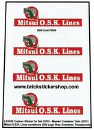 Custom Sticker - Container Mitsui O.S.K. Lines containers (Old Logo Grey Container)