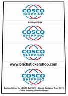 Custom Sticker - Container Cosco Shipping (blauw-rood)