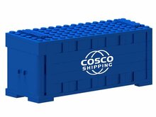 Custom Sticker - Container Cosco Shipping (wit)