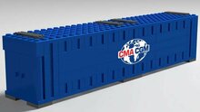 Custom Sticker - Container CMA-CGM 40ft (Old Logo)