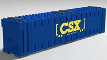 Custom Sticker - Container CSX 40ft (Yellow Letters)