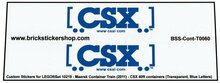 Custom Sticker - Container CSX 40ft (Blue Letters)