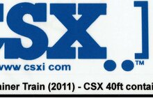 Custom Sticker - Container CSX 40ft (Blue Letters)