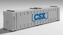 Custom Sticker - Container CSX 40ft (Blue Letters)