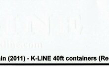 Custom Sticker - Container K-LINE 40ft (Red Container)