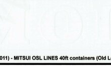 Custom Sticker - Container MITSUI OSL LINES 40ft (Old Logo Dark Blue Container)