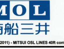 Custom Sticker - Container MITSUI OSL LINES 40ft (New Logo White Container)