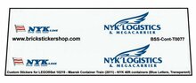 Custom Sticker - Container NYK 40ft (Blue Letters)