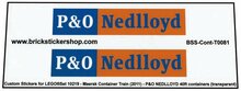 Custom Sticker - Container P&amp;O NEDLLOYD 40ft