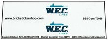 Custom Sticker - Container WEC 40ft