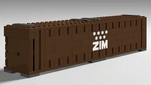 Custom Sticker - Container ZIM 40ft