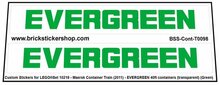 Custom Sticker - Container EVERGREEN 40ft Green