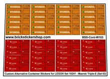 Custom Sticker - Container Sheet 03 for Maersk Line Triple-E