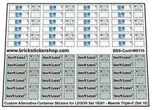 Custom Sticker - Container Sheet 10 for Maersk Line Triple-E