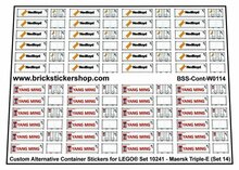 Custom Sticker - Container Sheet 14 for Maersk Line Triple-E