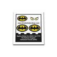 Replica Sticker voor Set 7779 - The Batman Dragster Catwoman Persuit