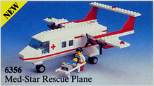 Replica Sticker voor Set 6356 - Med-Star Rescue plane