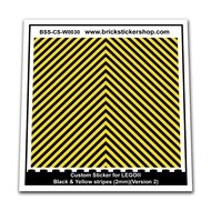 Custom Sticker - Black &amp; Yellow Stripes (2mm) (V2)