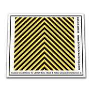 Custom Sticker - Black &amp; Yellow Stripes (3mm) (V2)