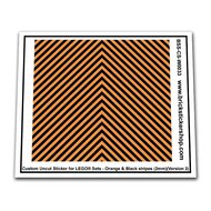 Custom Sticker - Orange &amp; Black Stripes (2mm) (V2)