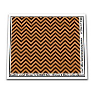 Custom Sticker - Orange &amp; Black Stripes (2mm)