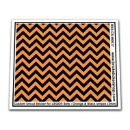 Custom Sticker - Orange &amp; Black Stripes (3mm)