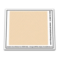 Custom Sticker - Orange &amp; White Stripes (1mm)(V2)