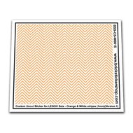 Custom Sticker - Orange &amp; White Stripes (1mm)