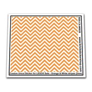 Custom Sticker - Orange &amp; White Stripes (2mm)