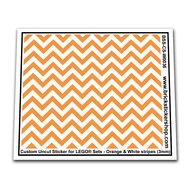 Custom Sticker - Orange &amp; White Stripes (3mm)