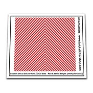 Custom Sticker - Red &amp; White Stripes (1mm)(V2)