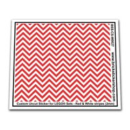 Custom Sticker - Red &amp; White Stripes (2mm)