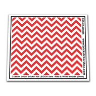 Custom Sticker - Red &amp; White Stripes (3mm)