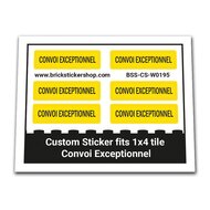 Custom Sticker - 1x4 Tile with Convoi Exceptionnel Pattern