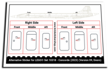 Alternative Sticker for Set 10318 - Concorde (Version 09, Doors)