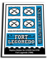 Replica Sticker voor Set 6769 - Fort L-Redo