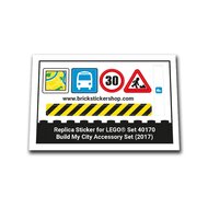 Replica Sticker voor Set 40170 - Build My City Accessory Set