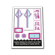 Replica Sticker voor Set 41062 - Elsa&#039;s Sparkling Ice Castle