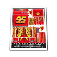 Replica Sticker voor Set 8484 - Ultimate Build Lightning McQueen