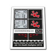 Replica Sticker voor Set 75018 - Jek-14&#039;s Stealth Starfighter