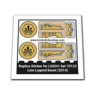 Replica Sticker voor Set 70123 - Lion Legend Beast