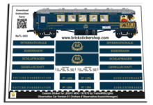 Custom Sticker for Rebrickable MOC-167870 - Orient Express Observation Car (Version 1)