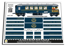 Custom Sticker voor Rebrickable MOC-167870 - Orient Express Observation Car (Versie 2)